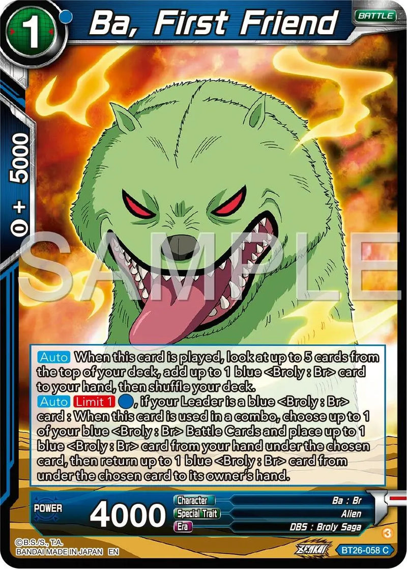 Ba, First Friend (BT26-058) [Ultimate Advent] Dragon Ball Super