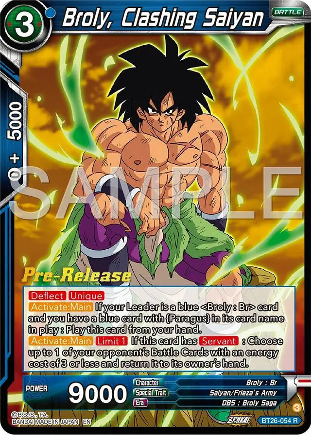 Broly, Clashing Saiyan (BT26-054) [Ultimate Advent Prerelease Promos] Dragon Ball Super