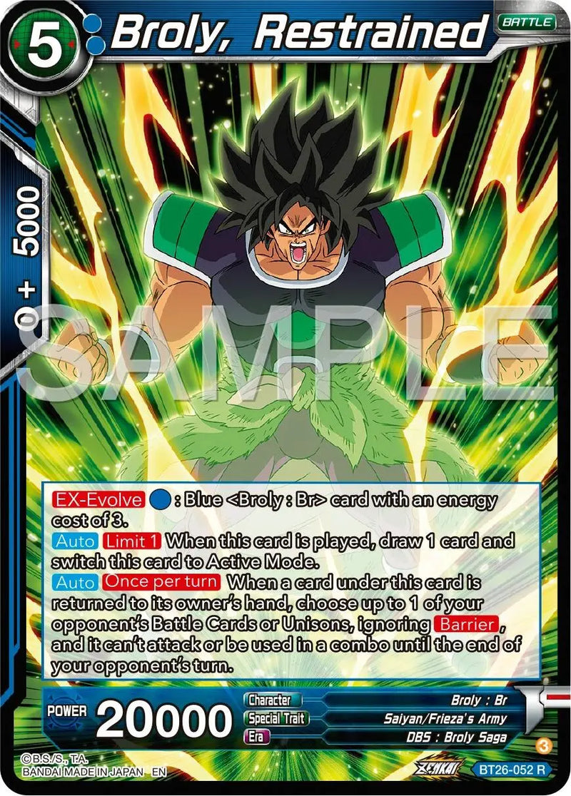 Broly, Restrained (BT26-052) [Ultimate Advent] Dragon Ball Super