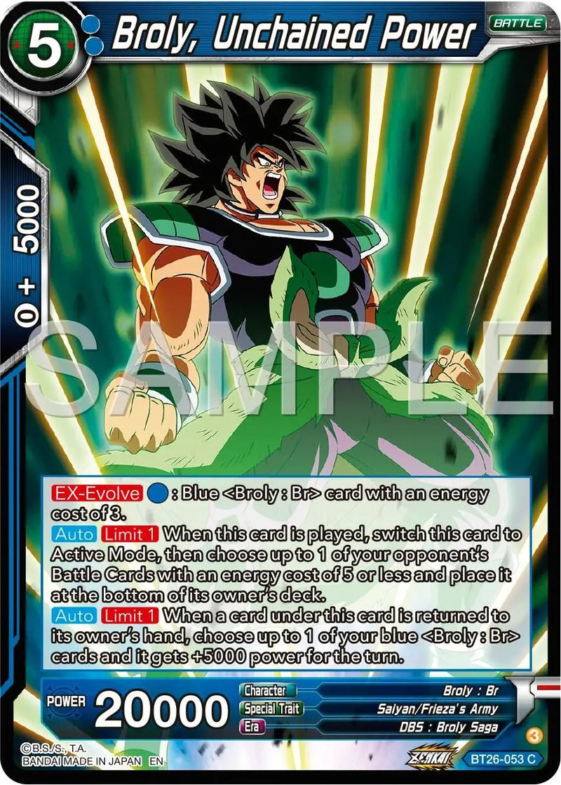 Broly, Unchained Power (BT26-053) [Ultimate Advent] Dragon Ball Super