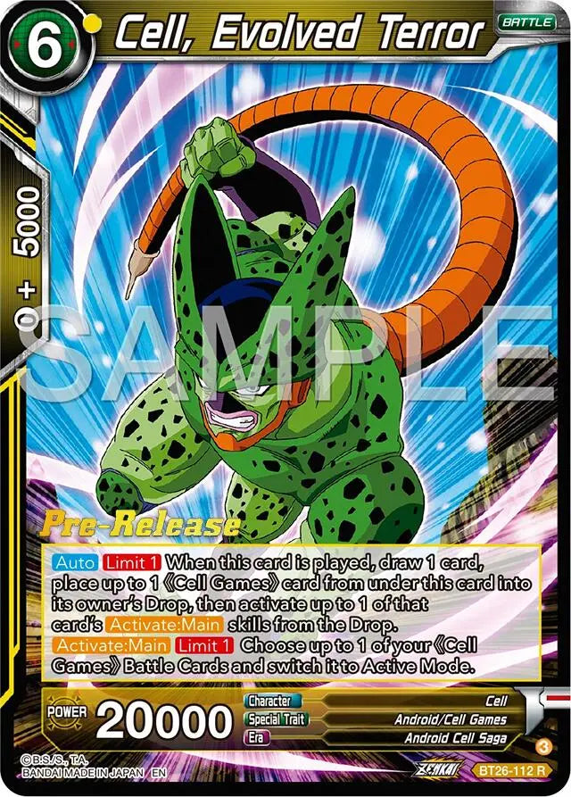 Cell, Evolved Terror (BT26-112) [Ultimate Advent Prerelease Promos] Dragon Ball Super