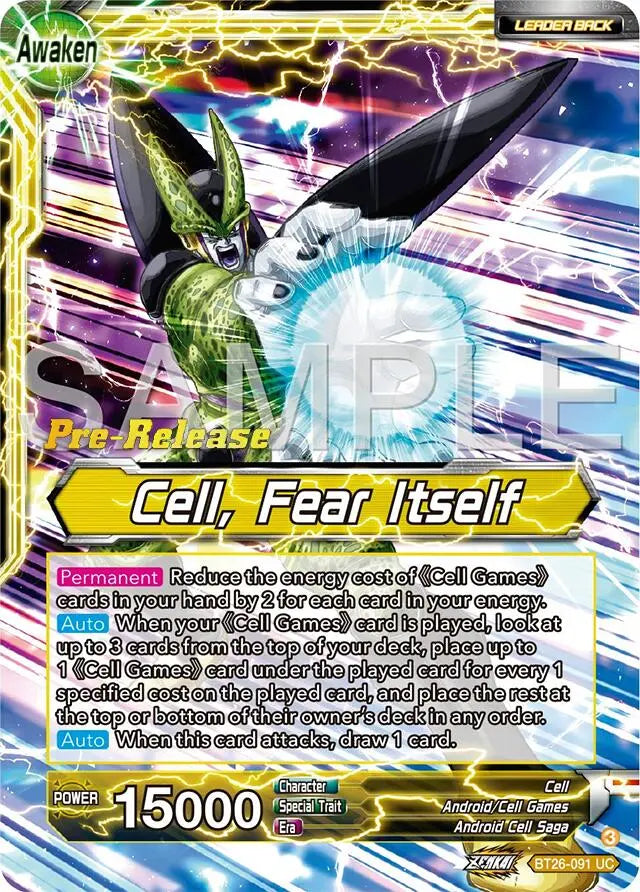 Cell // Cell, Fear Itself (BT26-091) [Ultimate Advent Prerelease Promos] Dragon Ball Super