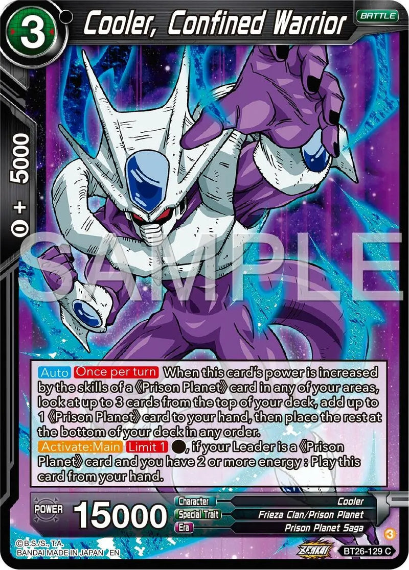 Cooler, Confined Warrior (BT26-129) [Ultimate Advent] Dragon Ball Super