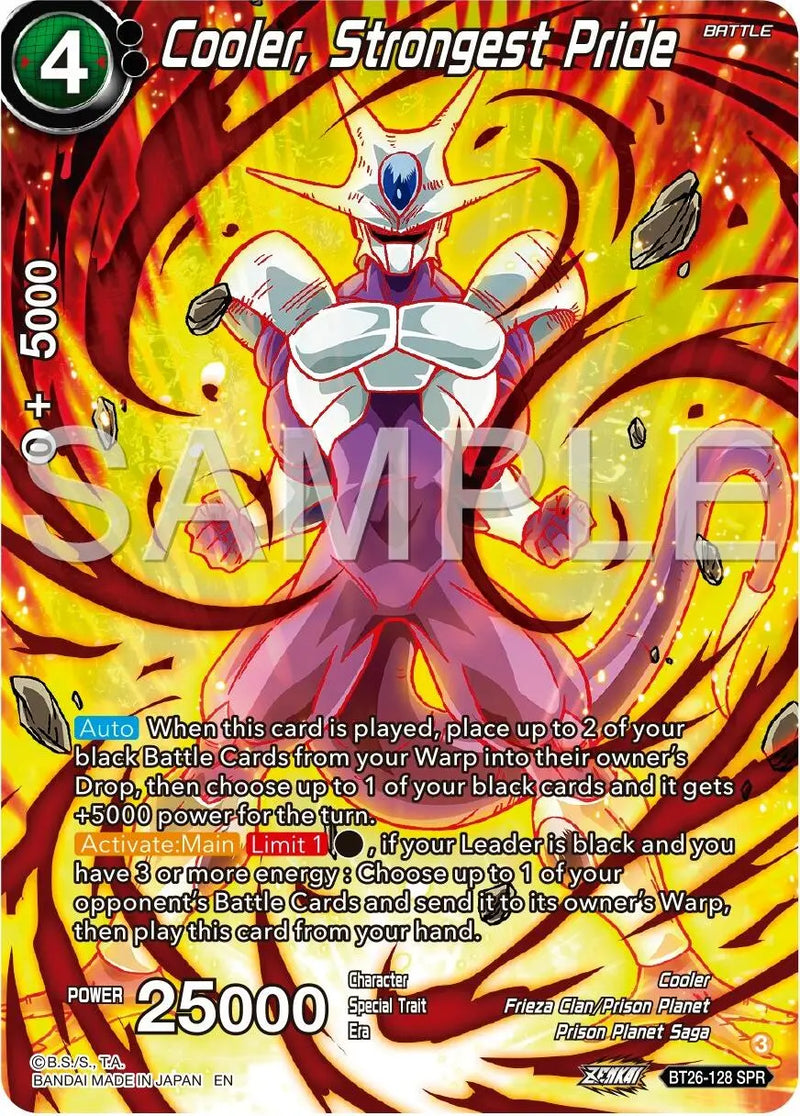 Cooler, Strongest Pride (SPR) (BT26-128) [Ultimate Advent] Dragon Ball Super