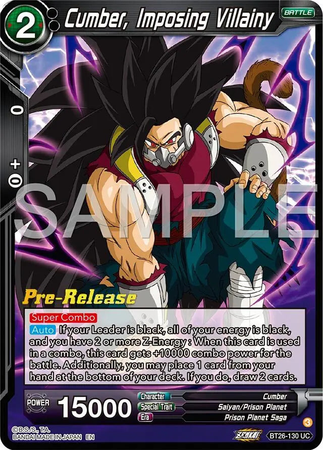 Cumber, Imposing Villainy (BT26-130) [Ultimate Advent Prerelease Promos] Dragon Ball Super