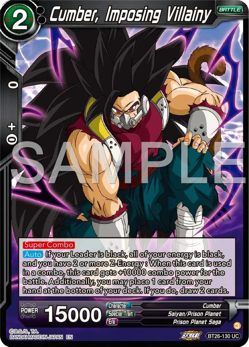 Cumber, Imposing Villainy (BT26-130) [Ultimate Advent] Dragon Ball Super