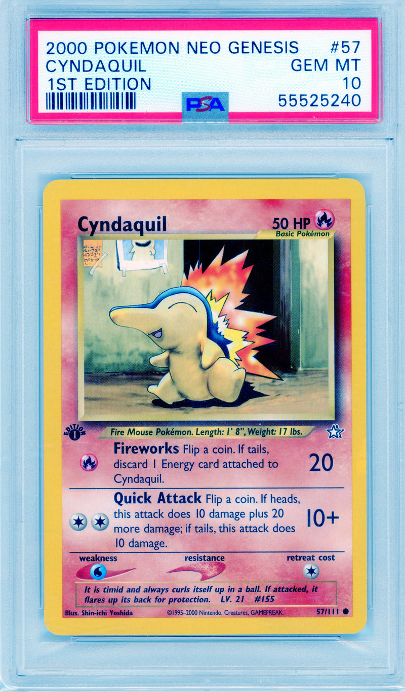 Cyndaquil - Neo Genesis 1st Ed - PSA 10