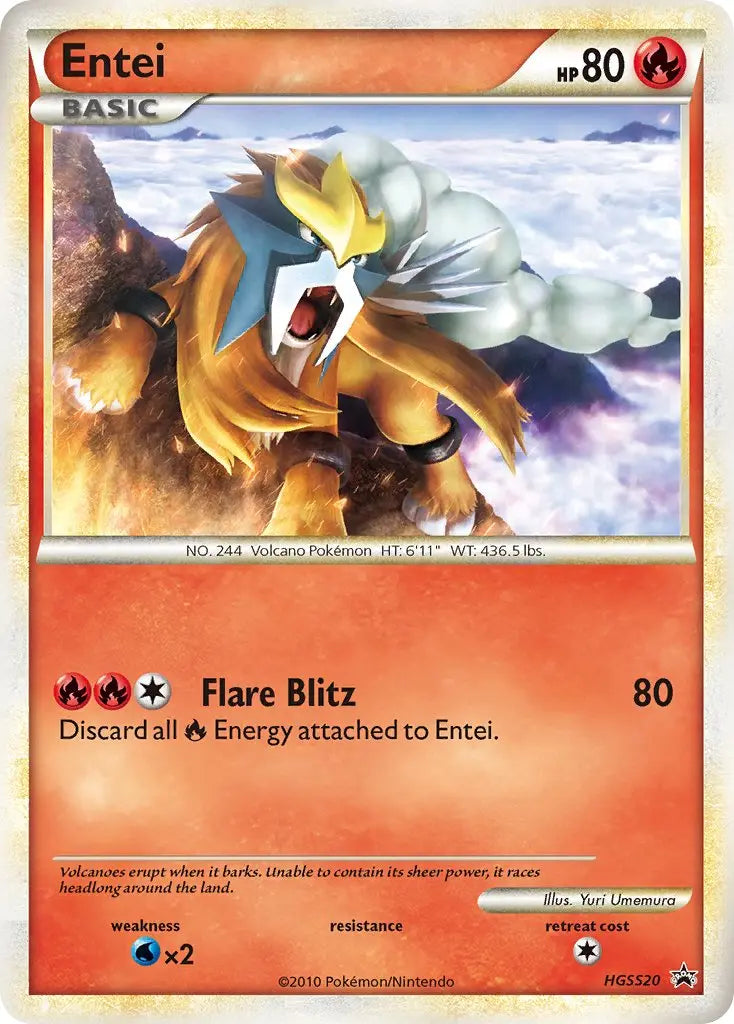 Entei (HGSS20) [HeartGold & SoulSilver: Black Star Promos] Pokémon