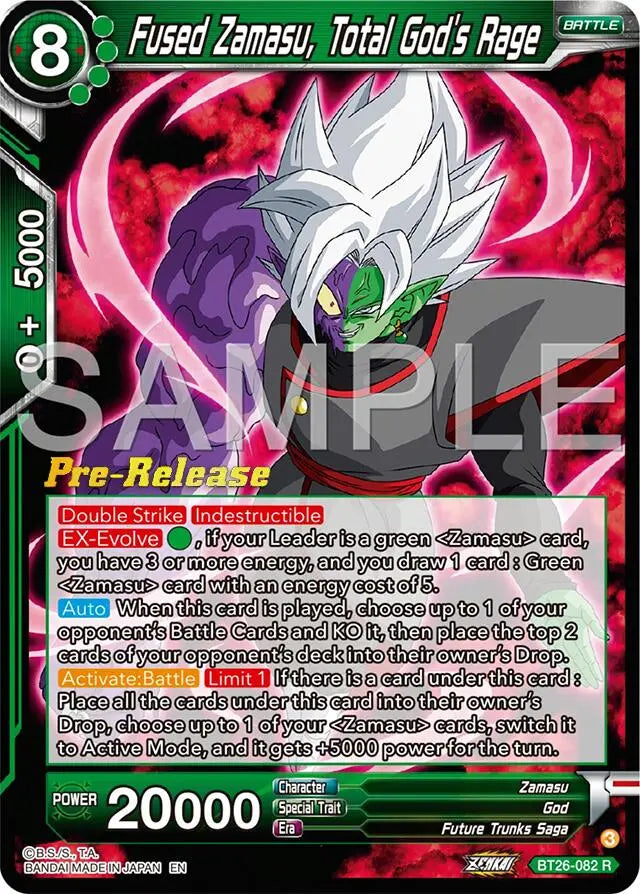 Fused Zamasu, Total God's Rage (BT26-082) [Ultimate Advent Prerelease Promos] Dragon Ball Super