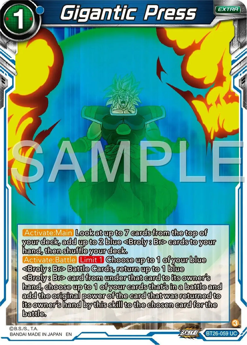 Gigantic Press (BT26-059) [Ultimate Advent] Dragon Ball Super