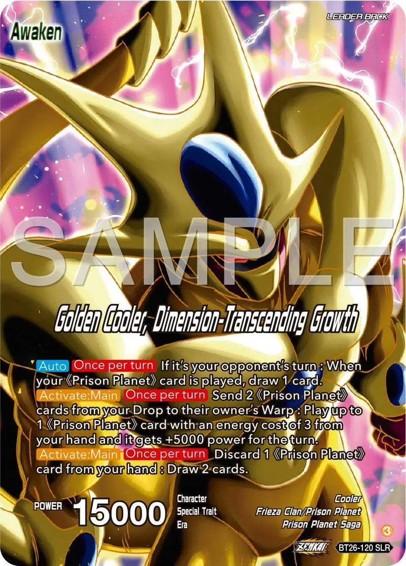 Cool // Golden Cooler, Dimension-Transcending Growth (Alternate Art) (BT26-120) [Ultimate Advent] Dragon Ball Super