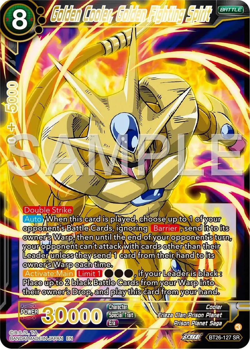 Golden Cooler, Golden Fighting Spirit (BT26-127) [Ultimate Advent] Dragon Ball Super