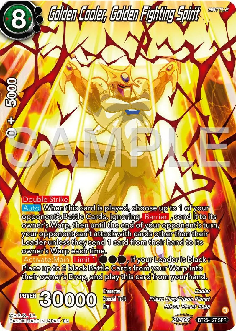 Golden Cooler, Golden Fighting Spirit (SPR) (BT26-127) [Ultimate Advent] Dragon Ball Super