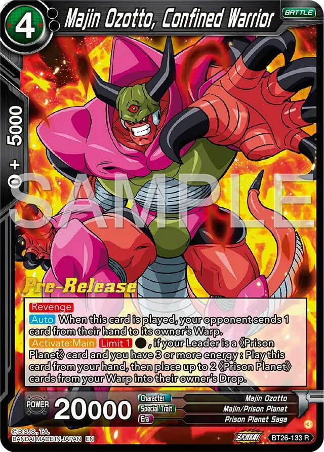 Majin Ozotto, Confined Warrior (BT26-133) [Ultimate Advent Prerelease Promos] Dragon Ball Super