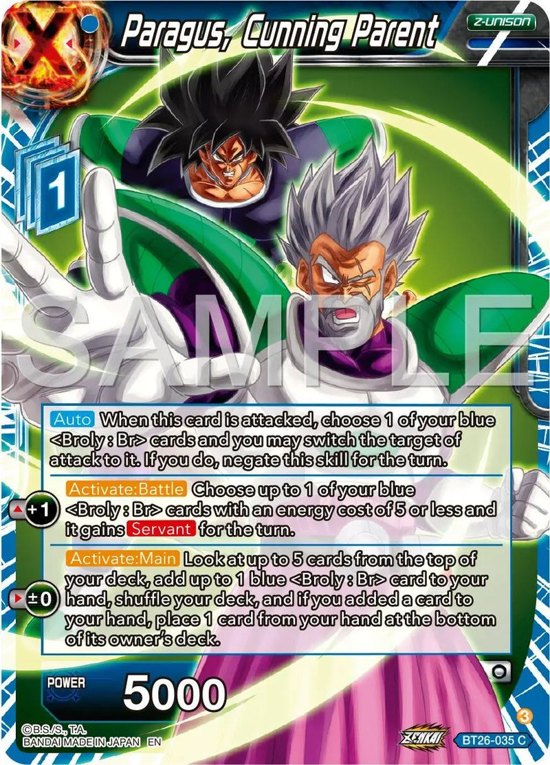 Paragus, Cunning Parent (BT26-035) [Ultimate Advent] Dragon Ball Super