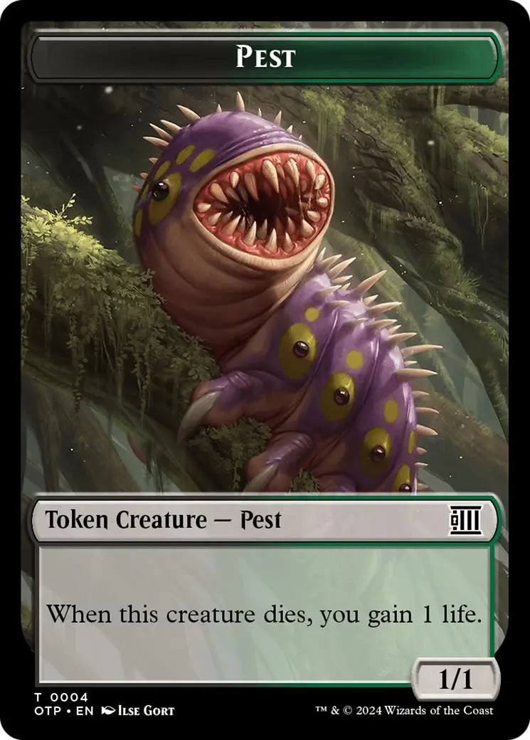 Pest // Plot Double-Sided Token [Outlaws of Thunder Junction: Breaking News Tokens] Magic: The Gathering