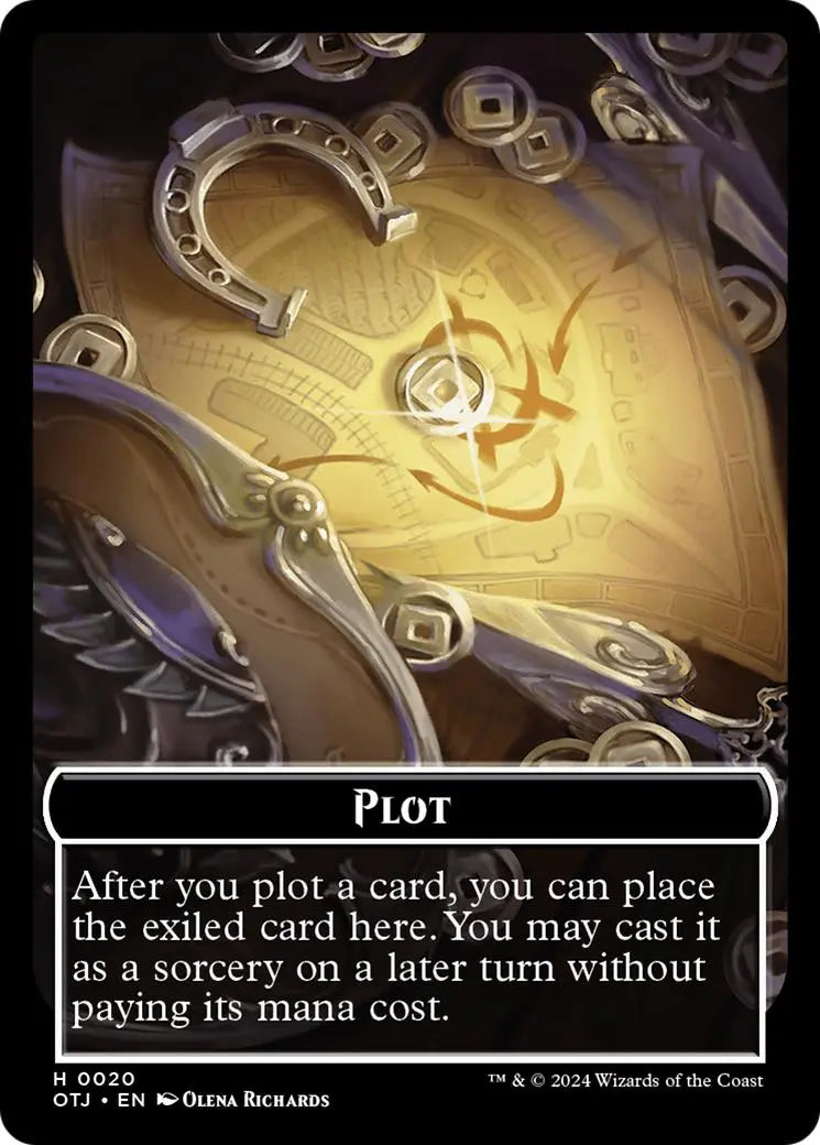 Pest // Plot Double-Sided Token [Outlaws of Thunder Junction: Breaking News Tokens] Magic: The Gathering