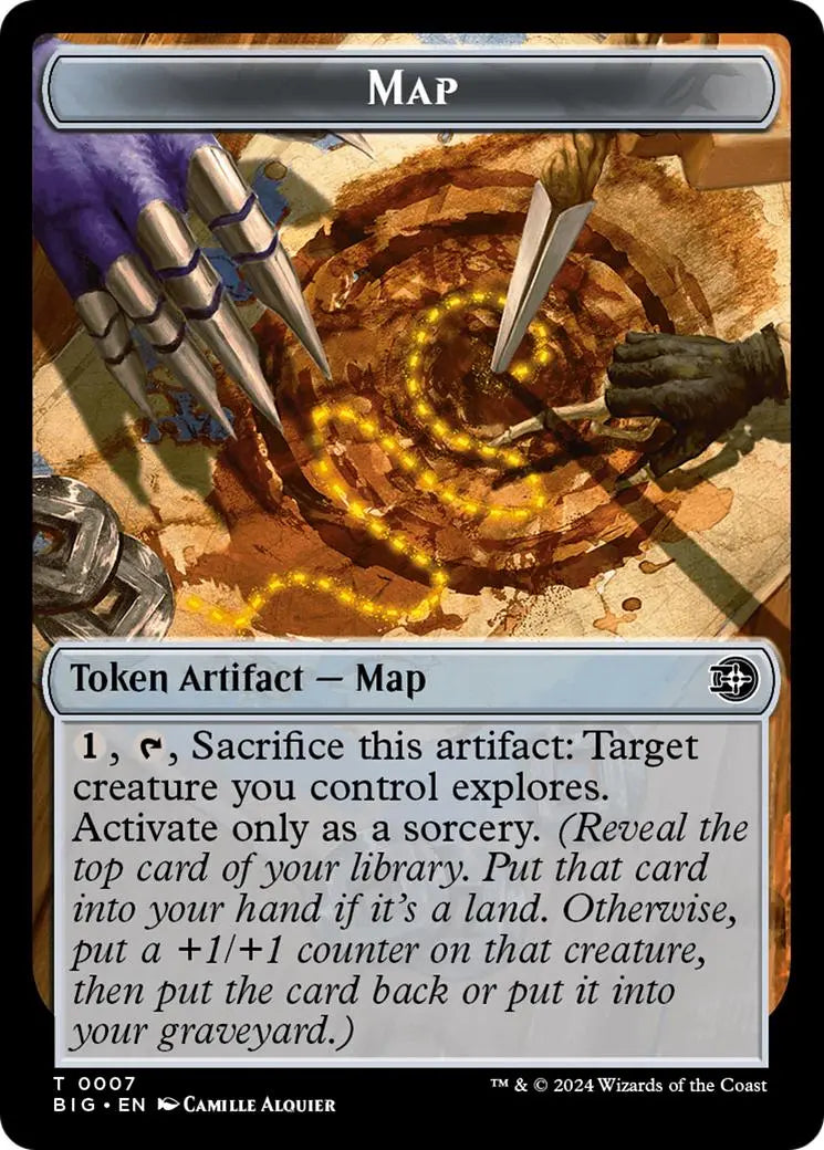 Map // Plot Double-Sided Token [Outlaws of Thunder Junction: The Big Score Tokens] Magic: The Gathering