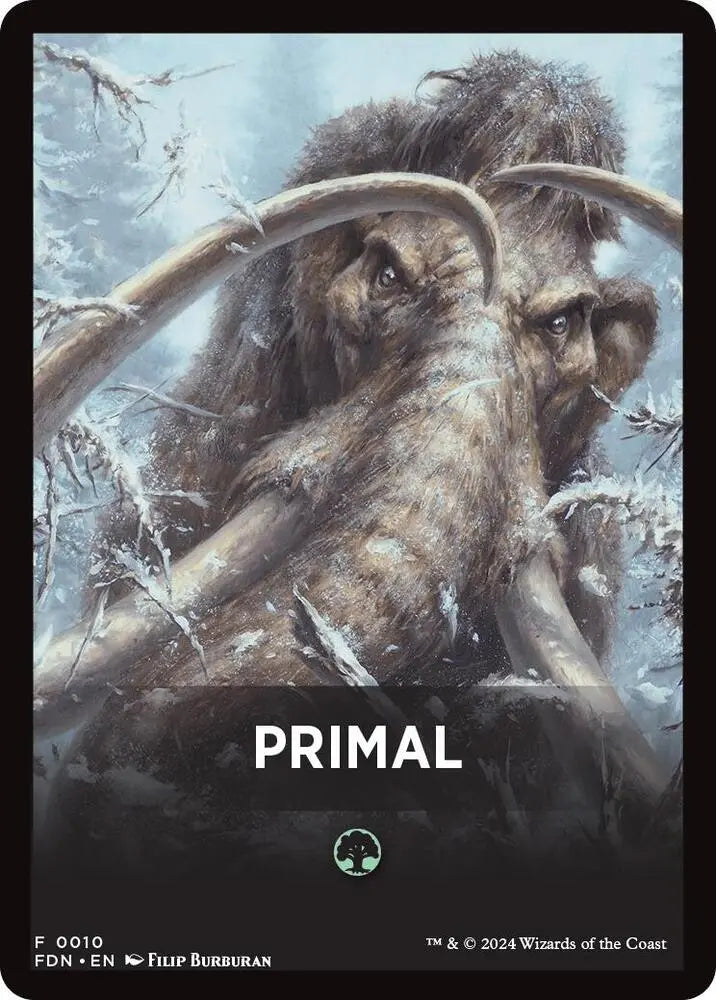 Primal Theme Card [Foundations Tokens] Magic: The Gathering