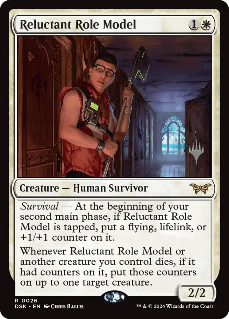 Reluctant Role Model [Duskmourn: House of Horror Promos] Magic: The Gathering