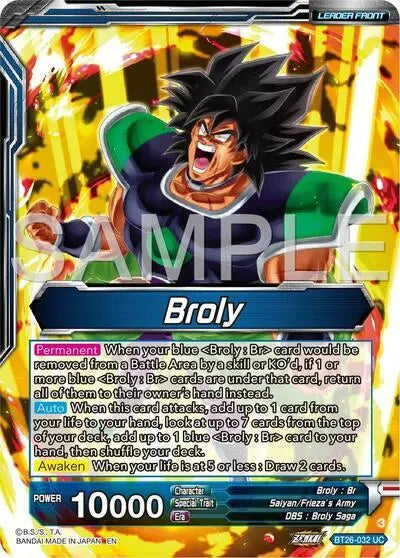 Broly // SS Broly, Full-Power Explosion (Alternate Art) (BT26-032) [Ultimate Advent] Dragon Ball Super