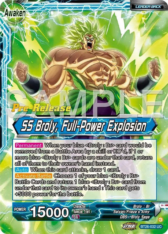 Broly // SS Broly, Full-Power Explosion (BT26-032) [Ultimate Advent Prerelease Promos] Dragon Ball Super