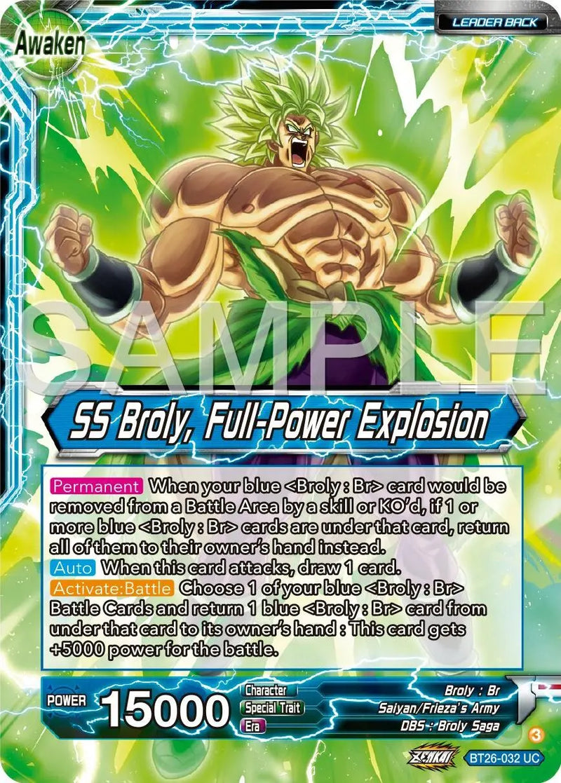 Broly // SS Broly, Full-Power Explosion (BT26-032) [Ultimate Advent] Dragon Ball Super