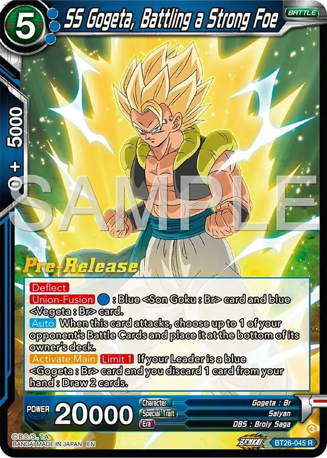 SS Gogeta, Battling a Strong Foe (BT26-045) [Ultimate Advent Prerelease Promos] Dragon Ball Super