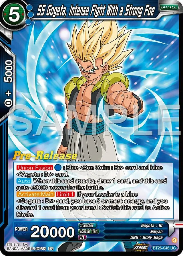 SS Gogeta, Intense Fight With a Strong Foe (BT26-046) [Ultimate Advent Prerelease Promos] Dragon Ball Super