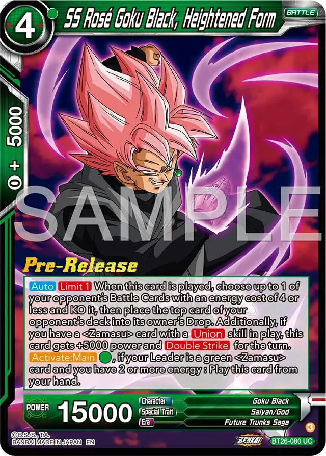 SS Rose Goku Black, Heightened Form (BT26-080) [Ultimate Advent Prerelease Promos] Dragon Ball Super