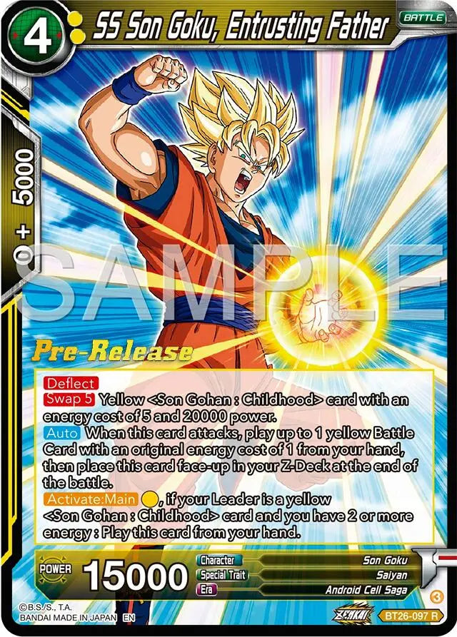 SS Son Goku, Entrusting Father (BT26-097) [Ultimate Advent Prerelease Promos] Dragon Ball Super