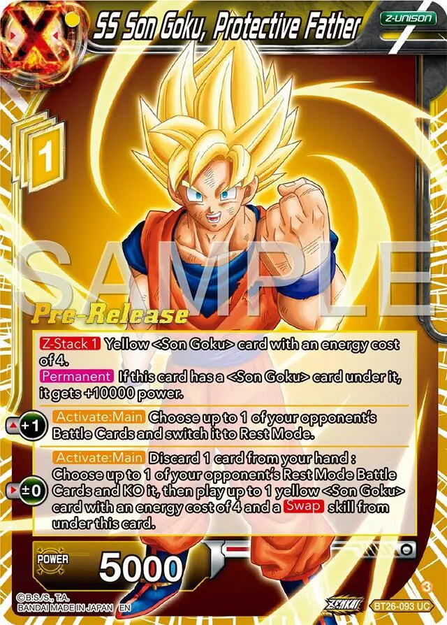 SS Son Goku, Protective Father (BT26-093) [Ultimate Advent Prerelease Promos] Dragon Ball Super