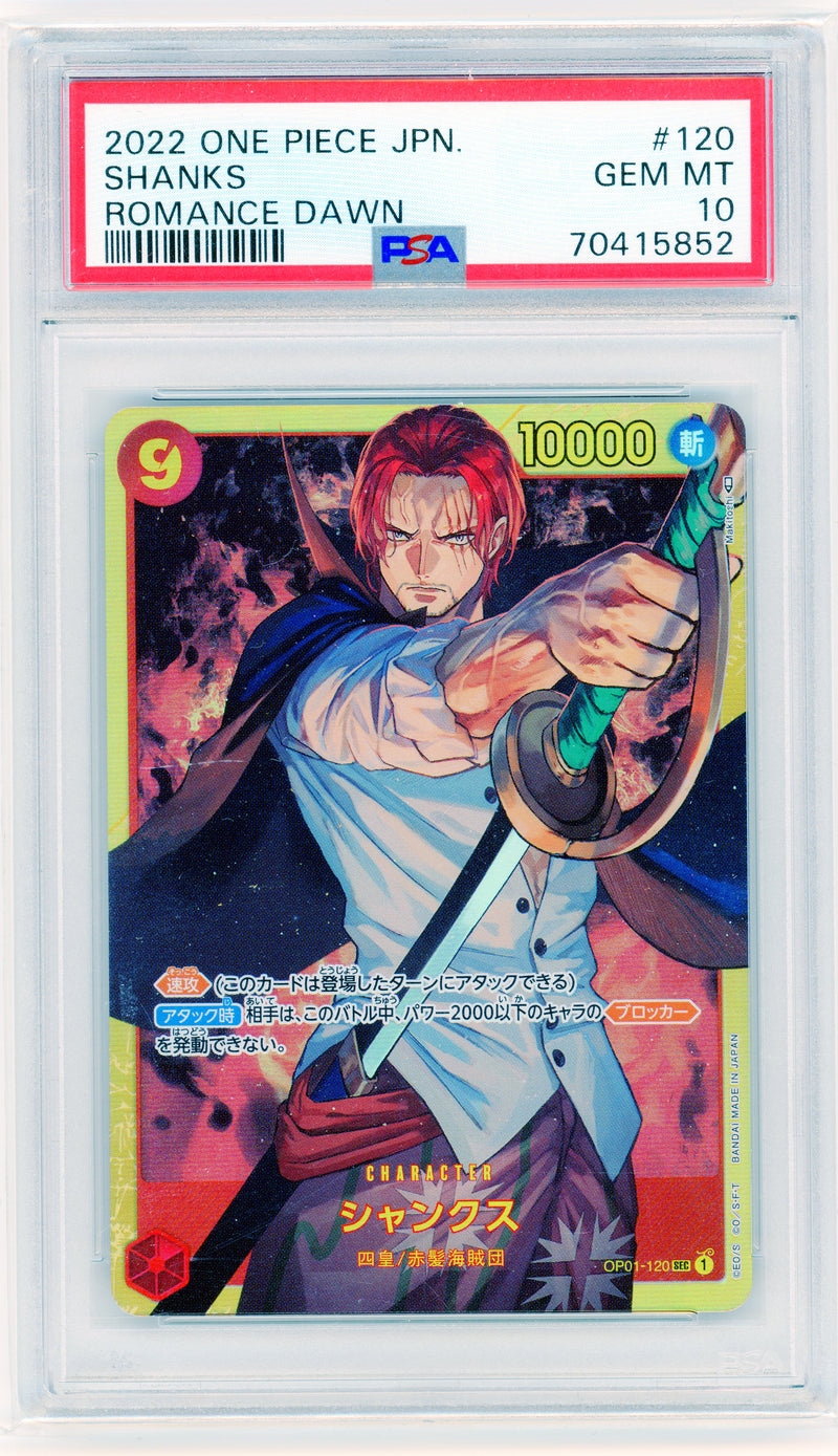 Shanks - OP01 Japanese - PSA 10