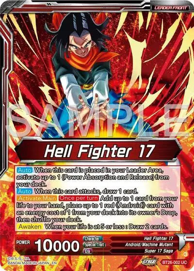 Hell Fighter 17 // Super 17, Anti-Saiyan Killing Machine (Alternate Art) (BT26-002) [Ultimate Advent] Dragon Ball Super