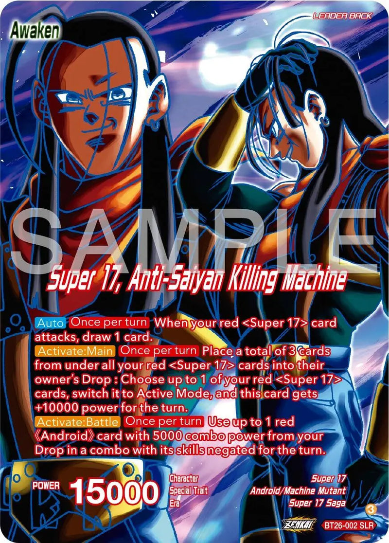 Hell Fighter 17 // Super 17, Anti-Saiyan Killing Machine (Alternate Art) (BT26-002) [Ultimate Advent] Dragon Ball Super