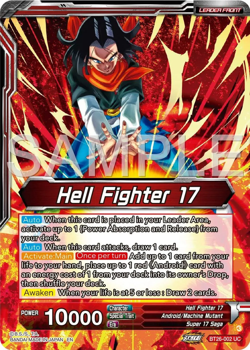 Hell Fighter 17 // Super 17, Anti-Saiyan Killing Machine (BT26-002) [Ultimate Advent Prerelease Promos] Dragon Ball Super