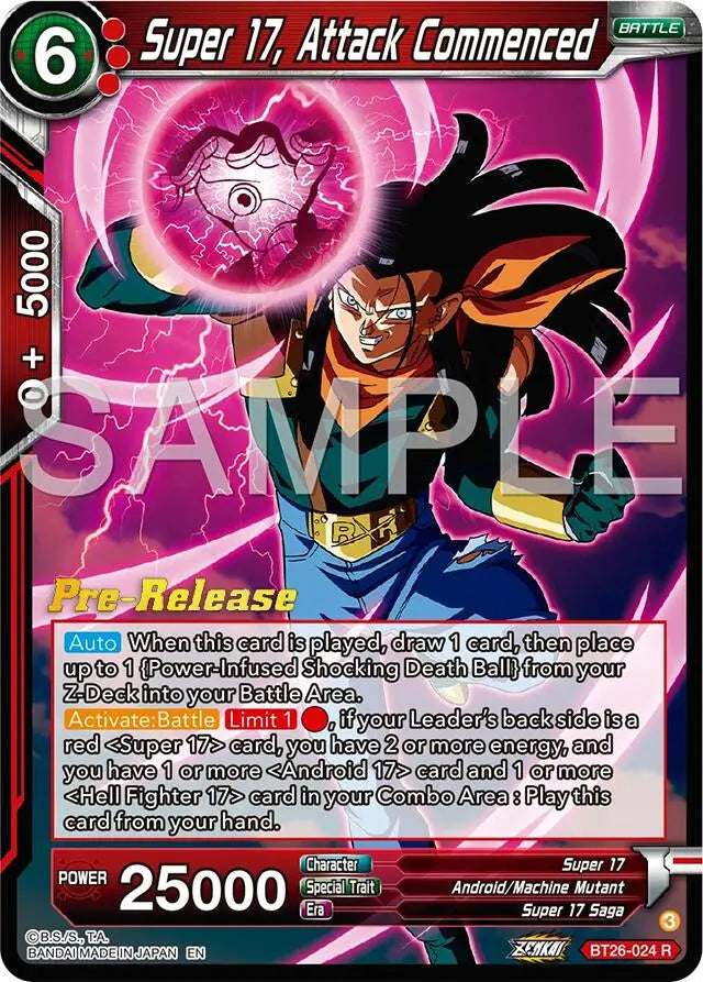 Super 17, Attack Commenced (BT26-024) [Ultimate Advent Prerelease Promos] Dragon Ball Super