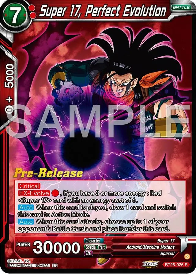 Super 17, Perfect Evolution (BT26-026) [Ultimate Advent Prerelease Promos] Dragon Ball Super