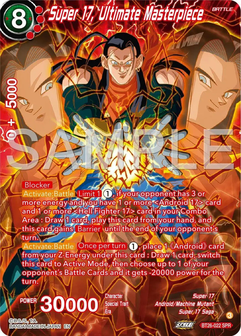 Super 17, Ultimate Masterpiece (SPR) (BT26-022) [Ultimate Advent] Dragon Ball Super