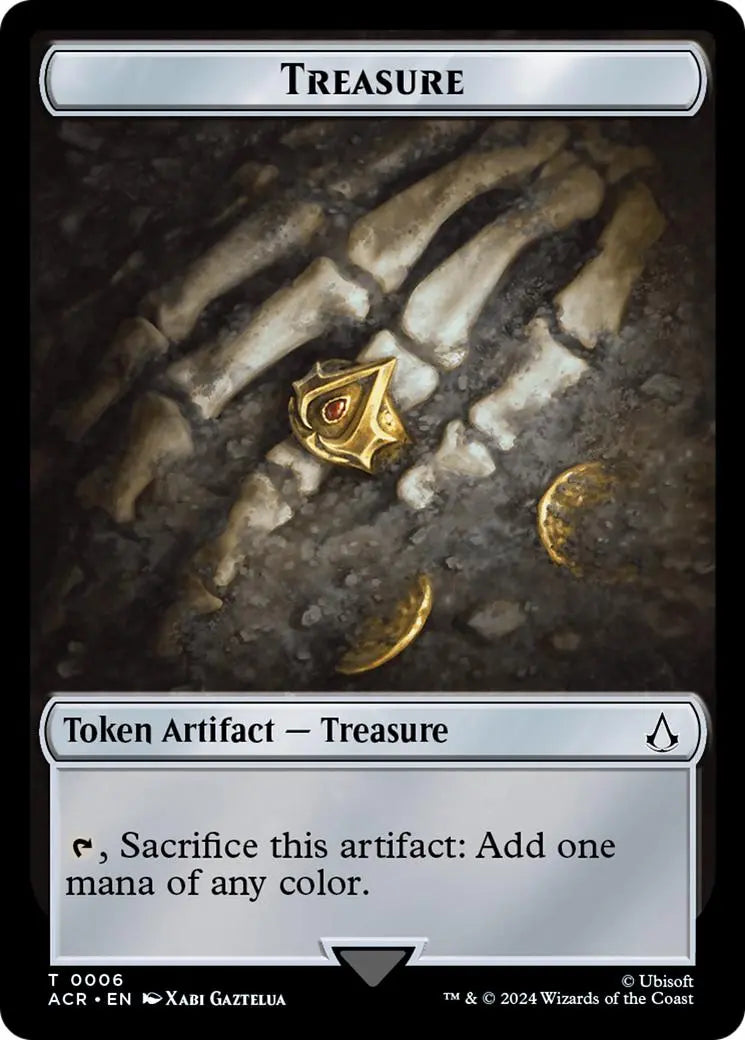 Assassin // Treasure Double-Sided Token [Assassin's Creed Tokens] Magic: The Gathering