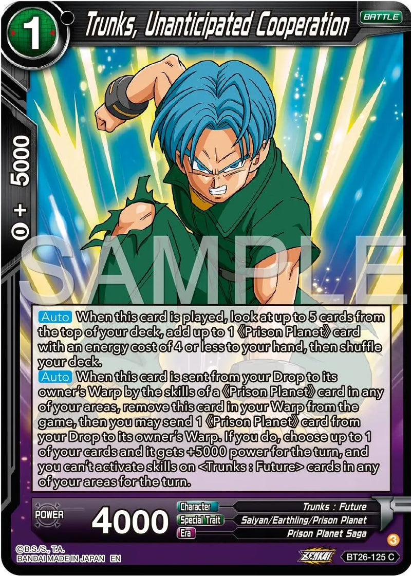 Trunks, Unanticipated Cooperation (BT26-125) [Ultimate Advent] Dragon Ball Super