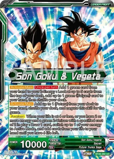 Son Goku & Vegeta // Vegito, Prodigious Fusion (Alternate Art) (BT26-060) [Ultimate Advent] Dragon Ball Super