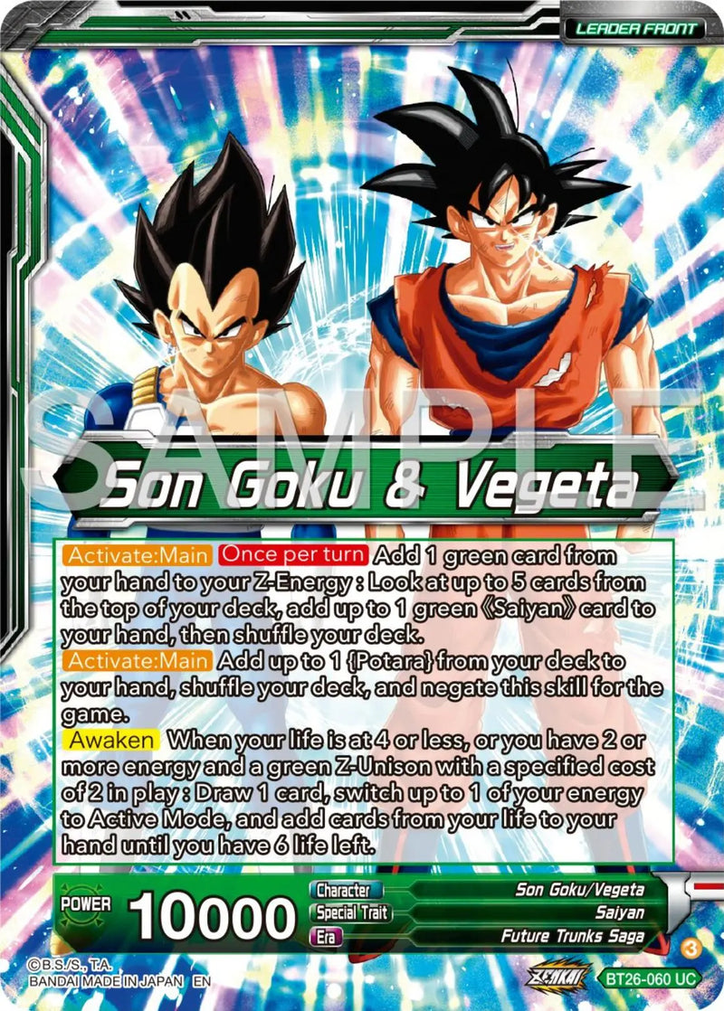 Son Goku & Vegeta // Vegito, Prodigious Fusion (BT26-060) [Ultimate Advent Prerelease Promos] Dragon Ball Super