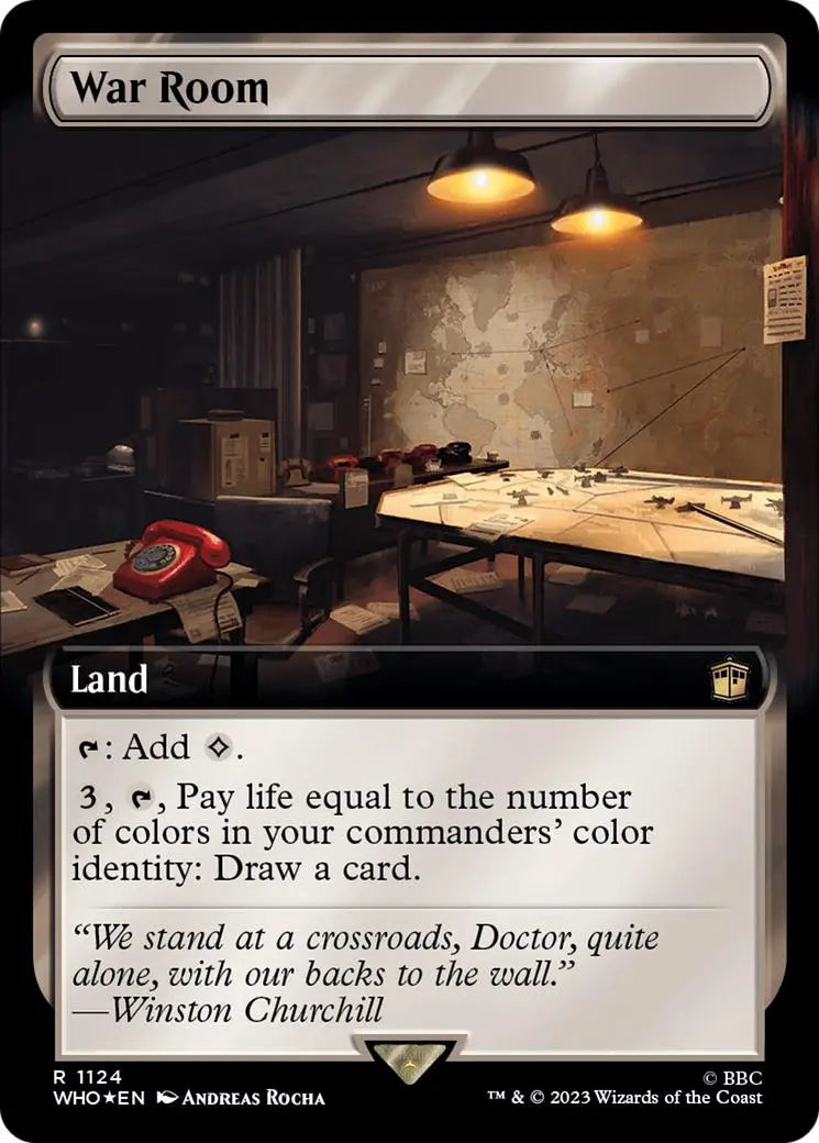 War Room (Extended Art) (Surge Foil) [Doctor Who] Magic: The Gathering