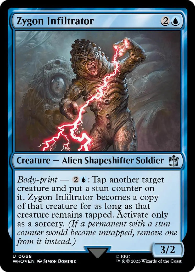 Zygon Infiltrator (Surge Foil) [Doctor Who] Magic: The Gathering