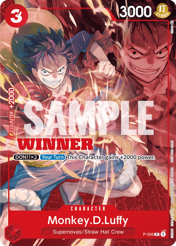 Monkey.D.Luffy (P-006) (Winner Pack Vol. 1) [One Piece Promotion Cards]