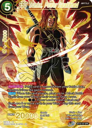 SSG Trunks, Power Awakened (SPR) (BT16-107) [Realm of the Gods] Dragon Ball Super