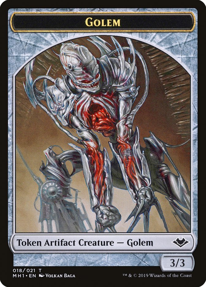 Zombie // Golem Double-Sided Token [Modern Horizons Tokens] Magic: The Gathering