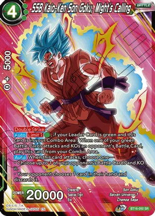 SSB Kaio-Ken Son Goku, Might's Calling (BT16-050) [Realm of the Gods] Dragon Ball Super