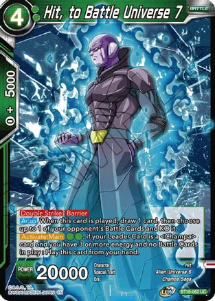 Hit, to Battle Universe 7 (BT16-062) [Realm of the Gods] Dragon Ball Super